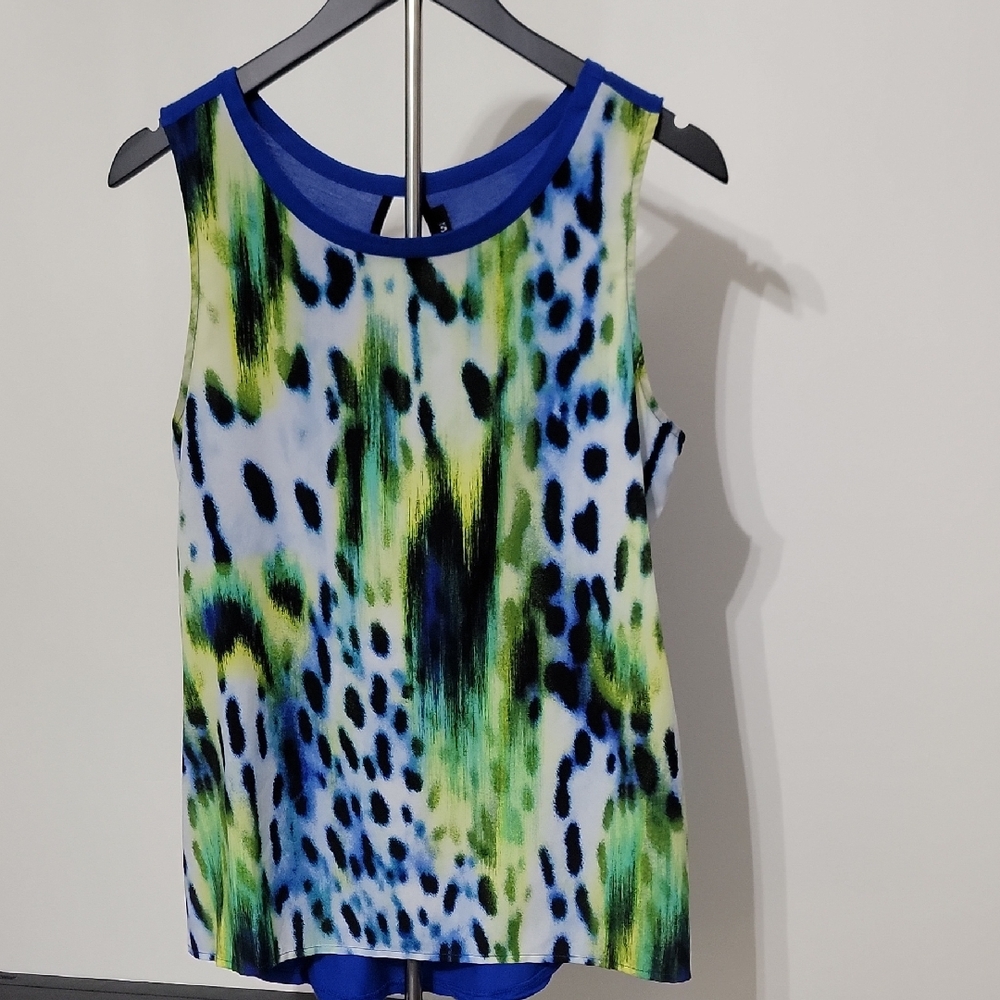 Apt. 9 Blue and Green Sleeveless Tank Top